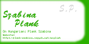 szabina plank business card